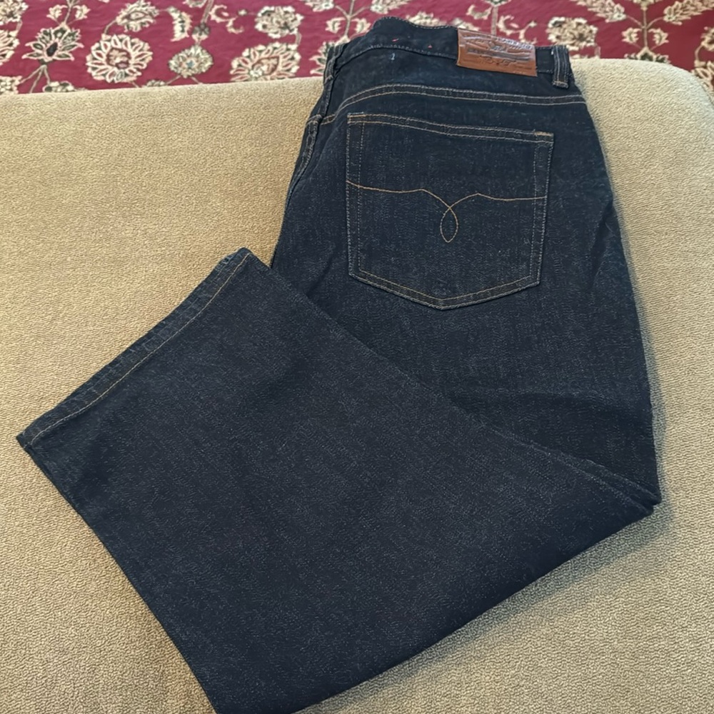 Lauren Jeans Co Ralph Lauren Cropped Jeans Size 16 Dark Blue (TD)